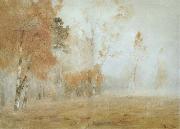Isaac Levitan Mist,Autumn oil painting artist
